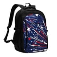 thumbnail image 1 of Fotbe Red White Blue Fireworks 1 Mochila con Estampado y Puerto USB para Hombre y Mujer, Mochila Antirrobo, Mochila de Viaje, Mochila Escolar, Mochila Universitaria, 1 of 7