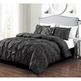 thumbnail image 2 of Casa Platino Bedding Comforter Set, 4 Piece Pinch Pleat Down Alternative Comforter Set, King, 2 of 8