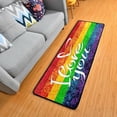 thumbnail image 3 of SKYSONIC 2'X6' Rainbow Gay Flag Runner Rug with Rubber Backing, Valentine's Day Non Slip Entryway Rug Runner Washable Soft Area Rug Carpet for Hallway Bedroom Kitchen Decor, 3 of 6