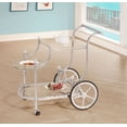 thumbnail image 2 of Sarandon 3-tier Glass Shelf Metal Bar Cart Chrome, 2 of 8