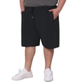 thumbnail image 4 of INSPIRE CHIC Men's Big & Tall Zipper Pockets Above Knee Drawstring Waist Sport Short Pants 3XL Black, 4 of 5
