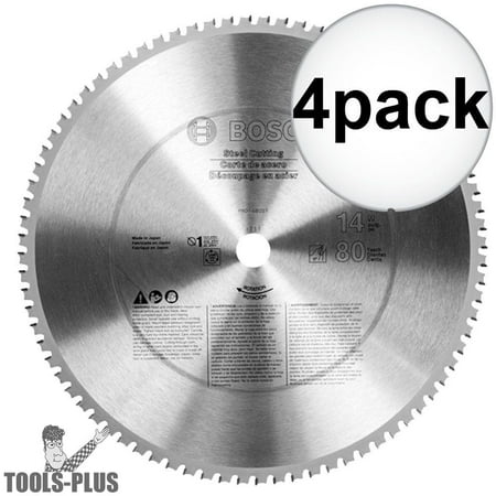 Bosch Saw Blades - Bosch PRO1480ST 14 x 80T Ferrous Metal Cutting Circular Saw Blade 4x 4-Pack