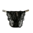 thumbnail image 2 of Victoria's Secret Very Sexy Shine Strap Bikini Black Lace Panty Size Medium NWT, 2 of 2