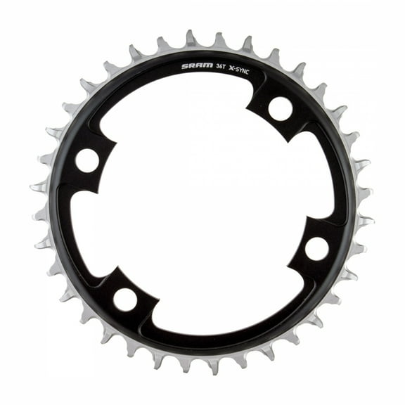 SRAM X-Sync Road Chainring- Black Tooth Count: 36 Chainring BCD: 107