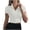 White, variant on Herrnalise New Activewear Womens Zipper Workout Top Seamless Short Sleeve Ribbed Yoga Athletic Shirt Cropped Sweatshirts Slim Fit Crop Tops