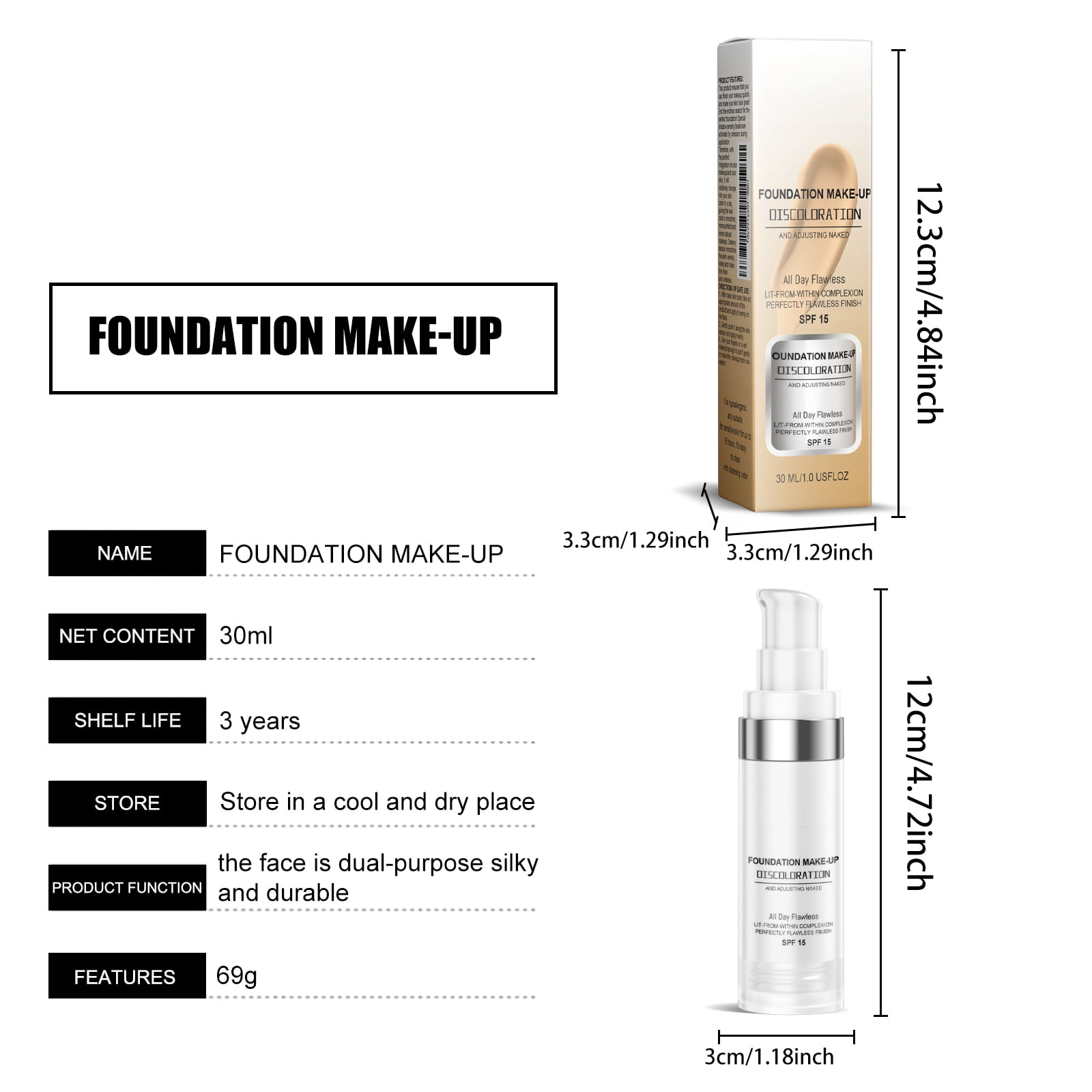 Alvantor Color Changing Foundation & Concealer 1fl.oz