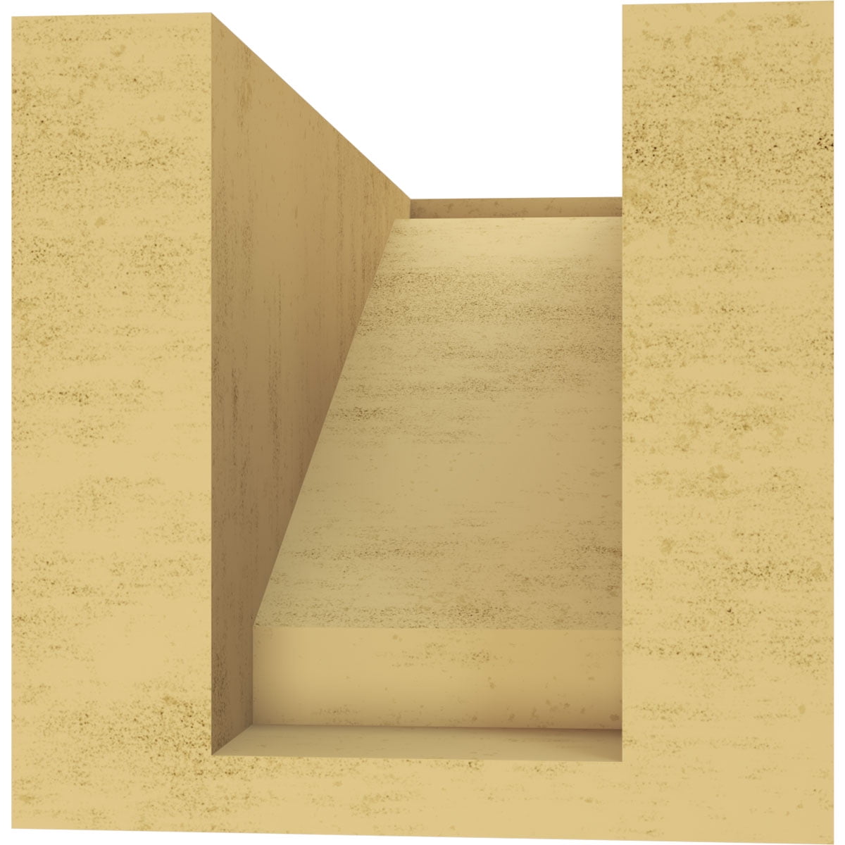 4"W x 8"D x 4"H Wide Burlington Rough Cedar Woodgrain TimberThane Corbel, Primed Tan