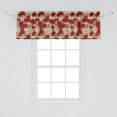 thumbnail image 2 of Ambesonne Vintage Window Valance, Romantic Red Roses, 42" x 18", Red Khaki Sand Brown, 2 of 3
