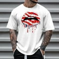 thumbnail image 2 of Men's Short Sleeved Independence Day Flag Print Crew Neck Leisure Sports Comfortable Print Mens T Shirt, 2 of 4