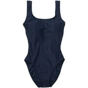 Women's Plus Solid Rib Tank Swimsuit