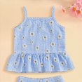 thumbnail image 5 of HCNTES Baby Girl Clothes Toddler Baby 6M 12M 18M 2T 3T Girl Outfits Floral Summer Clothes Ruffle Sleeve Shirt Tops Shorts Set, 5 of 5