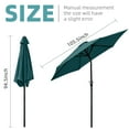thumbnail image 2 of FlexWave 9-Foot Outdoor Patio Umbrella with Crank Lift & Tilt — UV-Protective Garden and Poolside Sun Shade Canopy, 2 of 8