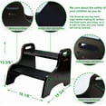 thumbnail image 6 of Wood 2 Step Stool for Kids with Non-Slip Stepping Surface, Portable Handles, Skid Resistant Foot Pads, and 300 lbs. Capacity, Multipurpose Heavy-Duty Support (Espresso), 6 of 12