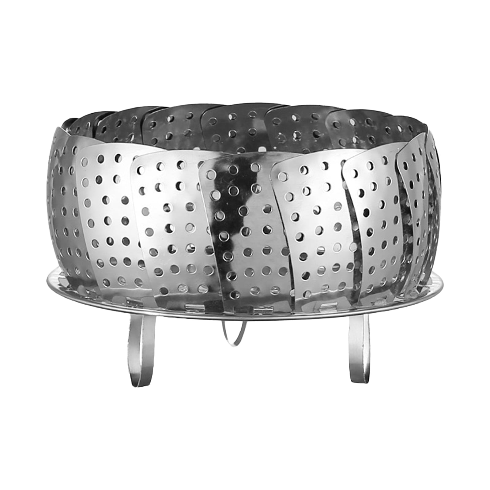 walmeck Stainless Steel Steamer Basket Adjustable Collapsible Steamer