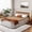 Brown&Horizontal grain, variant on Uforic FullXL Air Mattress with Headboard, 18" Inflatable Bed with Built-in Pillow, Includes Portable Electric Pump, Brown – Perfect Queen-Size Air Bed for Camping, Home Guests and Daily Use