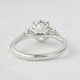 thumbnail image 3 of Cora Jewellery 1.35CT Oval Moissanite Three Stone Engagement Ring For Women, 18K White Gold, 3 of 6