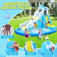 thumbnail image 5 of Adnoom Inflatable Water Slide with 480W Blower, Bounce House for Kids Backyard, Bouncy Castle with Large Pool/Basketball Hoop, Inflatable Water Park with Whale Water Slide/Climbing Wall/Water Cannon, 5 of 10