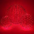 thumbnail image 2 of LED Light Ball - Indoor/Outdoor Christmas Light Balls, Light Spheres Outdoor/Sphere Light Fold Flat Metal Frame (16", Red Frame/Red Lights), 2 of 4