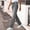 A05-Gray, variant on Zysthvn Denim Jeans for Women Straight Leg Casual Mid Rise Fall Pants for Tall Women Solid Button with Pockets Thick Trousers