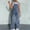 Blue, variant on Girls' Denim Overall Jumpsuits Star Jeans Kids Casual Sleeveless Romper Girls Wide Leg Jeans Girls Loose Rompers with Pockets Pants Girls 9-10 Years