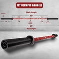 thumbnail image 2 of 7ft Olympic Barbell Bar for Weightlifting, Bench Press,Deadlifts,Squats,Strength Training Bars for 2 Inch Weight Plates,Weight Bars for lifting,700lb, 2 of 7