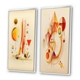 thumbnail image 3 of Designart "Vivid Geometric Orange and Yellow I" Abstract Geometric Framed Wall Art Set Of 2 - Yellow Geometric Framed Wall Art Set Of 2, 3 of 7