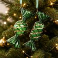 thumbnail image 7 of Clearance! Christmas Ornaments Dark Green Frosted Gradient Decorations, Xmas Tree Hanging Pendants, Seasonal Indoor Outdoor Decor for Christmas Tree Mantel Wall, 7 of 7