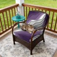 thumbnail image 4 of Outdoor Patio Cushion Covers 4 Pack Purple Grey Modern Geometric Patio Chair Cushion Covers with Ties and Zipper Abstract Beach Waterproof Outdoor Seat Cushion Covers for Patio Furniture 22"x20", 4 of 9