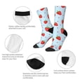 thumbnail image 4 of Fotbe Strawberry Calcetas Largas con Estampado para Hombre y Mujer – Calcetas de Compresión Transpirables y Elásticas, Viajar y Uso Diario Talla 5-11, 4 of 6