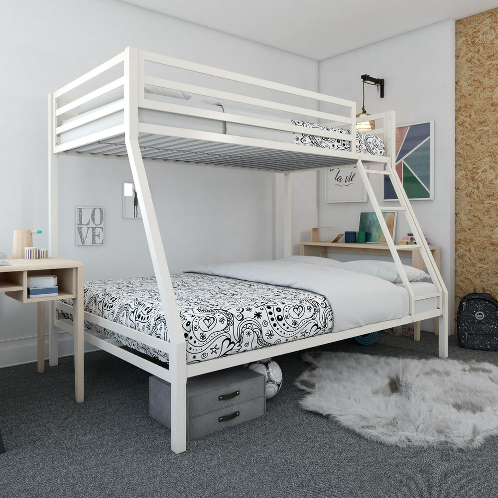 Mainstays Premium Twin over Full Bunk Bed, White