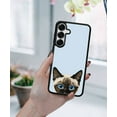 thumbnail image 5 of WIRESTER Shockproof Soft Rubber Cover Case for Samsung Galaxy S25 6.2" 2025, Animal Siamese Kitten Cat On Pale Aqua Background, 5 of 5