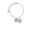thumbnail image 2 of Delight Jewelry Silvertone Celtic Knot Heart - Square Seal - Domed Thank You Charm Bracelet, 6"+2", 2 of 5
