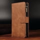 thumbnail image 1 of Leather Zipper Wallet Phone Case With Card Slots Kickstand For Samsung Galaxy S8 Plus Note 20 Ultra Note 10 Pro Note 9 A10 A20e A30 A30s A40 A50 A50s A70 A70s A10s A20s A40s M30 M30s A91 A81, 1 of 5