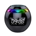 thumbnail image 1 of PENGXIANG rongweiwang Haut-Parleur Bluetooth 5.0 avec Réveil Numérique Haut-Parleur Bluetooth Lecteur de Musique Sans Fil Forme de Boule, 1 of 9