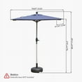 thumbnail image 2 of Domi Outdoor 5.91'×3.94' Outdoor Patio Market Umbrella with Aluminum Pole, UV-Resistant Canopy, Wind Vent, Tilt & Crank System—Ideal for Patio, Garden, Deck, Pool, Outdoor Dining, 2 of 8