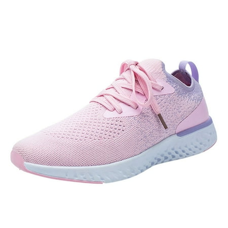 

crtigd Comfy Shoes Womens Sneakers Size 8.5 Slip on Leather Fashion Spring And Summer Women Sneakers Fly Woven Breathable Casual Lace Up
