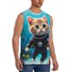 thumbnail image 2 of Balery Underwater Diving Cat Camisetas sin mangas para hombre, absorbe la humedad y protege contra el mal olor.-X-Large, 2 of 7
