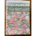 thumbnail image 4 of Ridhi - Dark Salmon Pink 72x140 Inch rectangle 100% Cotton indian block print washable tablecloth, 4 of 5