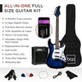 thumbnail image 3 of Best Choice Products 39in Full Size Beginner Electric Guitar Kit with Case, Strap, Amp, Whammy Bar - Hollywood Blue, 3 of 7
