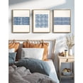 thumbnail image 2 of SHENIFY Abstract Boho Wall Art Framed Wood Blue White Grunge Geometric Wall Decor Minimalist Bohemian Bedroom Decor Canvas Prints for Living Room - 12x16in3pcs Neutral Framed, 2 of 4
