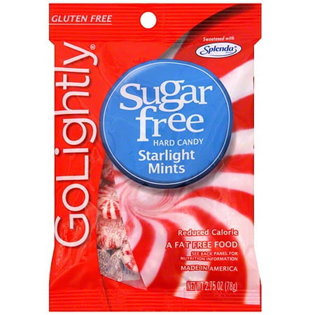 Go Lightly Sugar-Free Starlight Mints Hard Candy, 2.75 oz (Pack of 12)