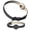 Black, variant on Pet Collar with Tracking Holder，Anti-Lost PU Waterproof Neck Band Adjustable Safety Neck Wrap for Cat Dog, Outdoor Pet Location Accessories