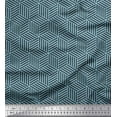 thumbnail image 1 of Soimoi Blue Cotton Cambric Fabric Maze Cube Geometric Printed Craft Fabric by the Yard 42 Inch Wide, 1 of 3