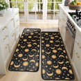 thumbnail image 4 of Kitchen Rugs Sets Of 2,Black Sun Moon Star Pattern Anti Fatigue Kitchen Mat Rugs Non Slip Washable,Decorative Kitchen Floor Mats for Kitchen,Sink,Laundry,17"x47"+17"x47", 4 of 5