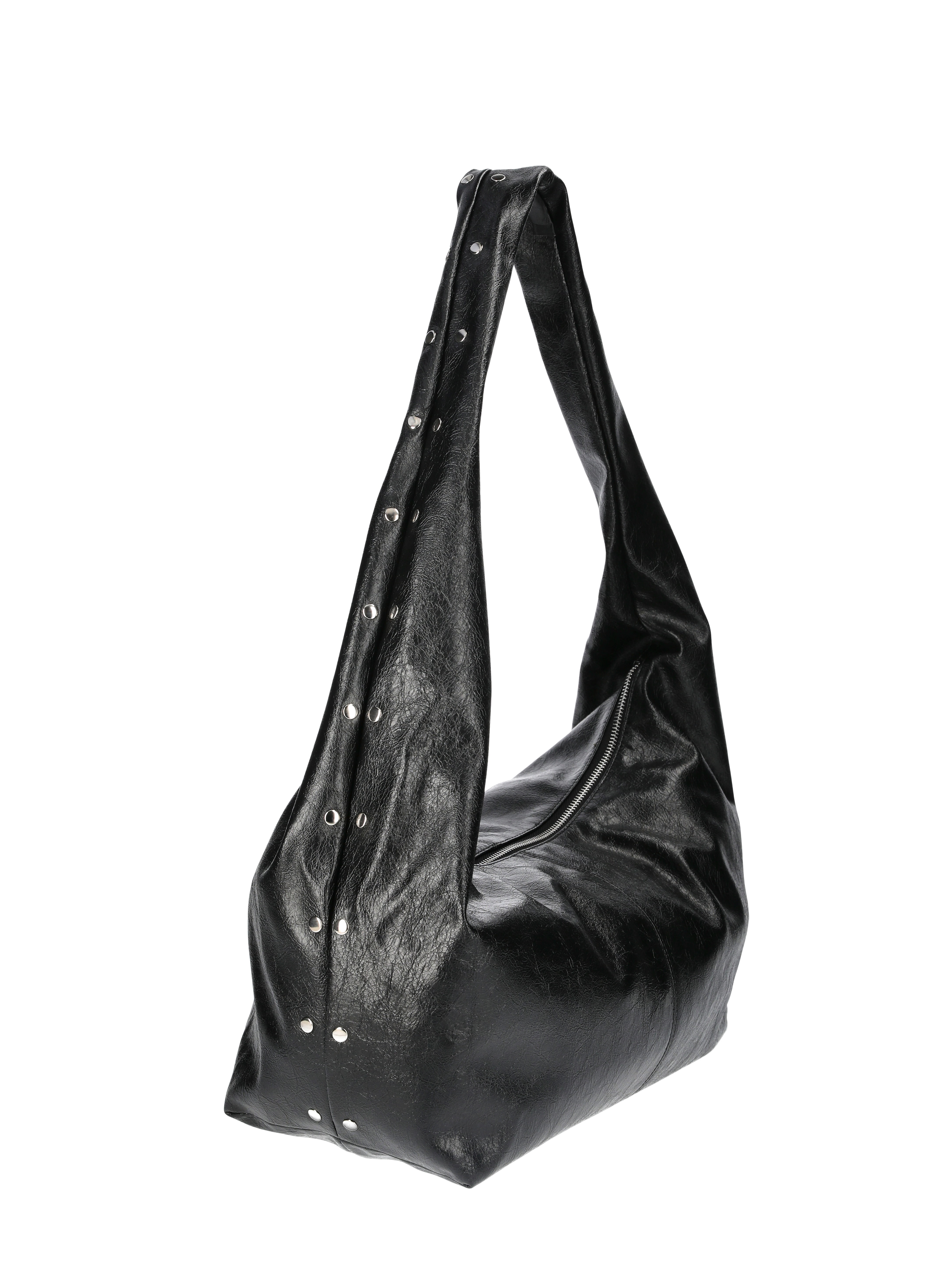 No Boundaries Women's Stud Hobo Bag, Black