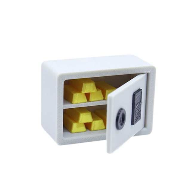 Caja fuerte para casa de muñecas a escala 1/12, modelo de micropaisaje, accesorios, escena de vida para niños, decoración de casa de muñecas, juego de
