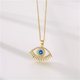 thumbnail image 3 of Collar de circonio con incrustaciones de cobre para mujer, collar con colgante de ojo de diablo de acero inoxidable, collar de mal de ojo, 3 of 5