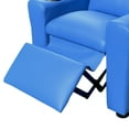 thumbnail image 4 of Kids Recliner Chair with Cup Holder,Toddler Recliners for Kids Age 0-5 with Side Pockets and Non-Slip Footstool,PU Leather Armrest Sofa Couch,Single Theater Seating Chair for Girls Boys Kids,Blue, 4 of 5