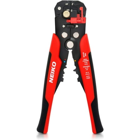 

NEIKO 02037A Compact Wire Stripper | 4-in-1 Multi Purpose Electricians Pliers | Wire Crimper Cutter and Gripper | 12-20 AWG Wire Service Tool | Crimps Insulated & Non-Insulated | Ele