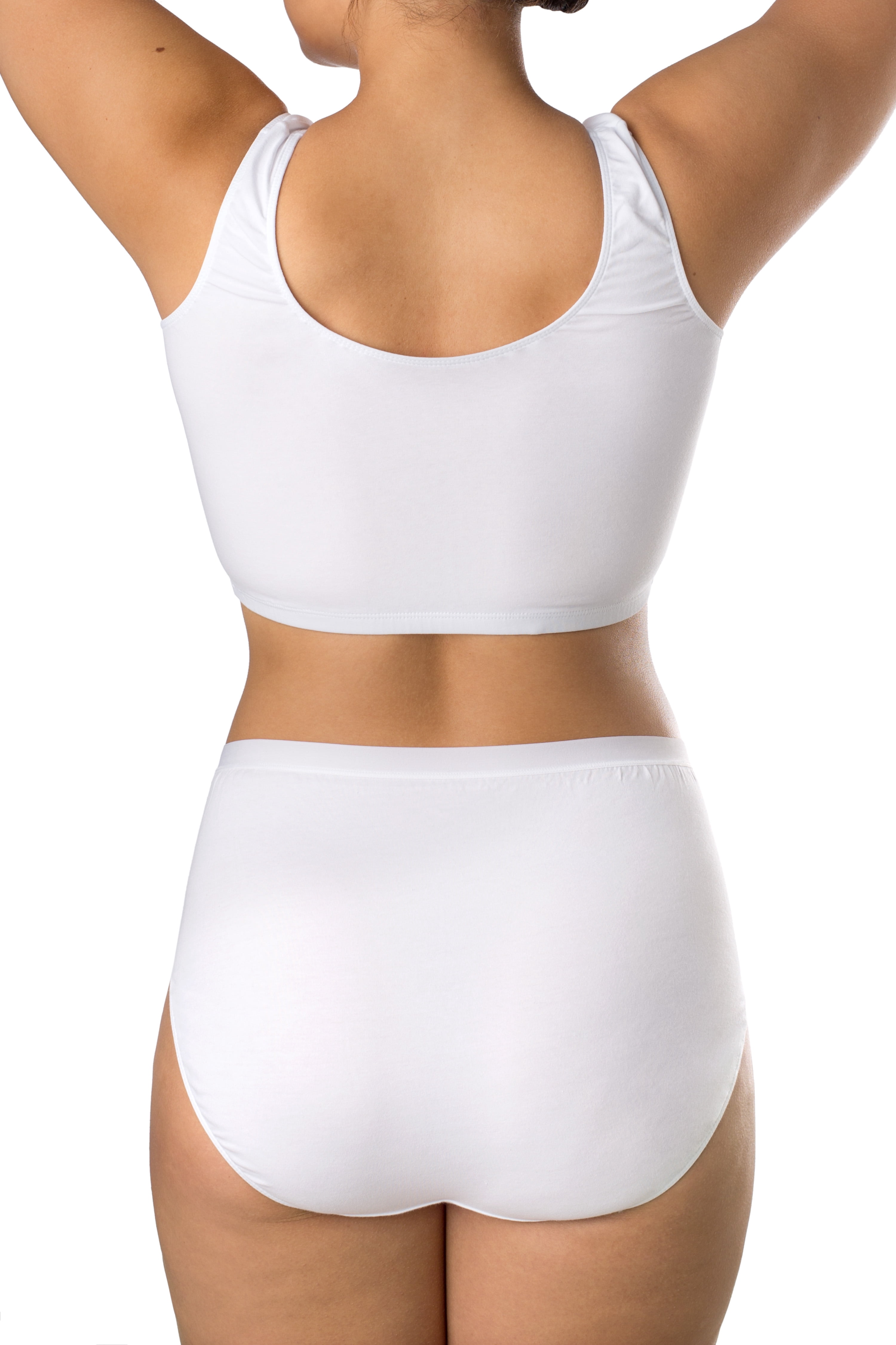 Plus Cotton Spandex High Cut Brief